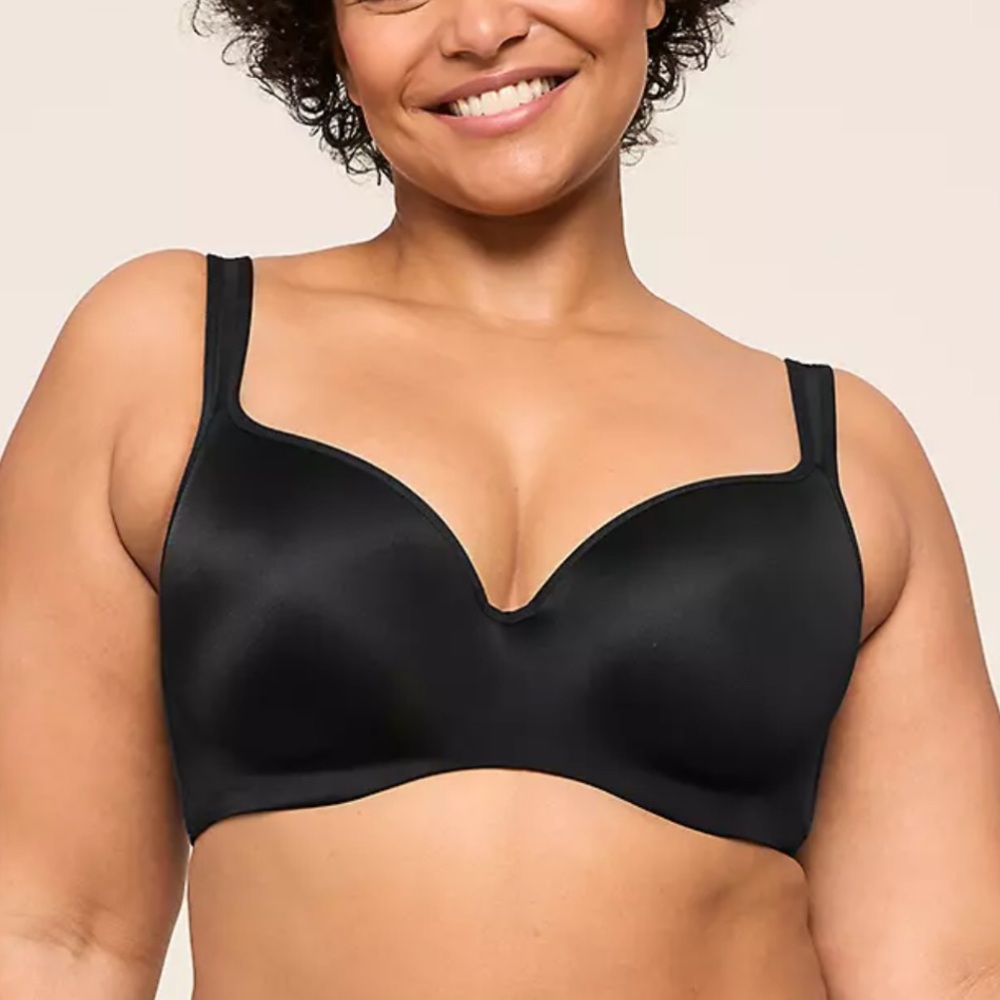 Cacique uplift balconette Black Women's Underwire Bra 44DD smooth